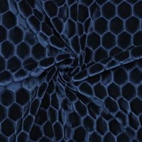 Polsterstoff Samt Hexagon Prism Hellblau