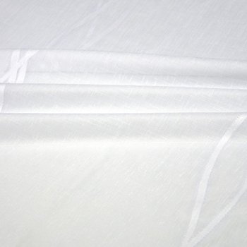 Gardinenstoff Voile Satin-Streifen Palo Weiß