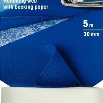 Saumvlies mit Trägerpapier zum Einbügeln 30 mm weiß