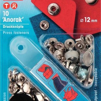 NF-Druckknöpfe Anorak MS 12 mm silberfarbig