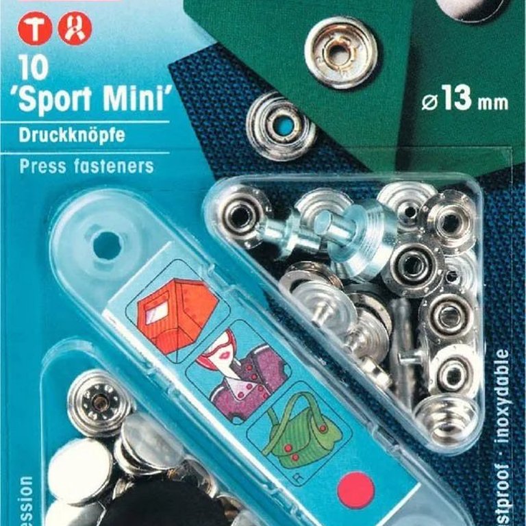 NF-Druckknöpfe Sport Mini MS 13 mm silberfarbig
