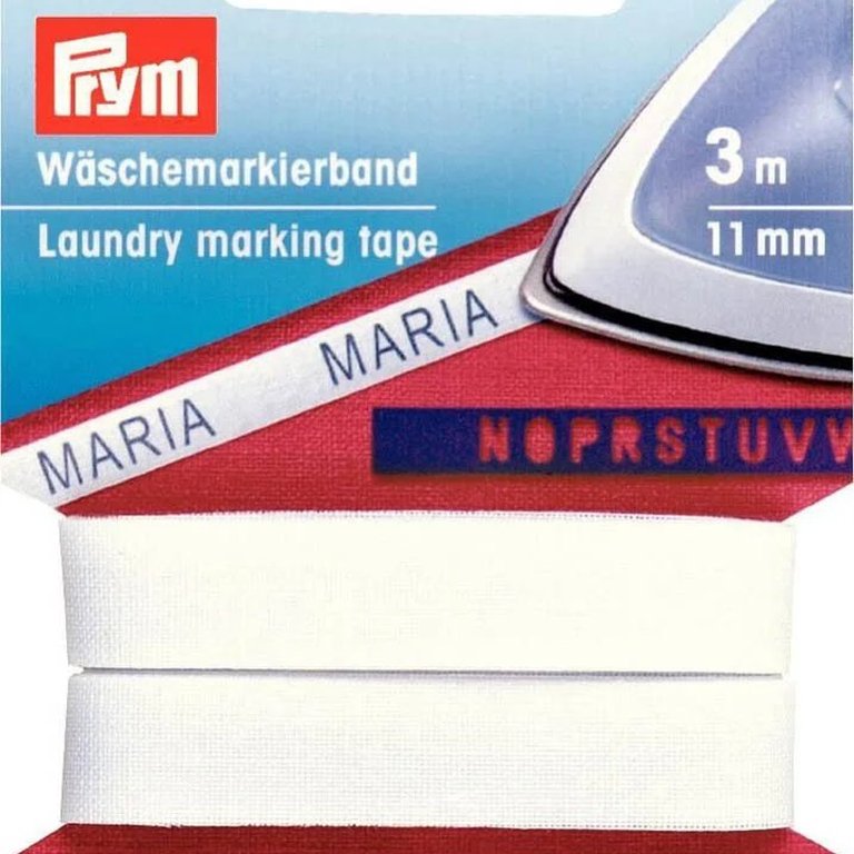 Wäschemarkierband BW aufbügelbar 11 mm weiß