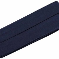 Jersey-Schrägband gef.40/20mm 3m Coupon dunkelblau