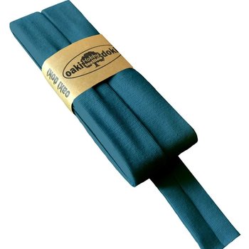 Jersey-Schrägband gef.40/20mm 3m Coupon petrol