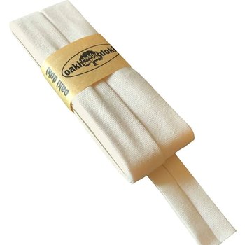 Jersey-Schrägband gef.40/20mm 3m Coupon cream