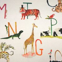 Dekostoff Panama Animal Alphabet Paintbox