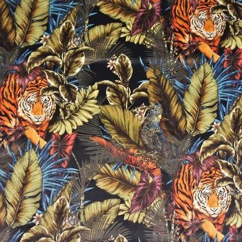 Polsterstoff Samt-Digitaldruck Bengal Tiger Amazon
