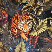 Polsterstoff Samt-Digitaldruck Bengal Tiger Amazon