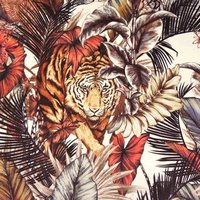 Polsterstoff Samt-Digitaldruck Bengal Tiger Safari