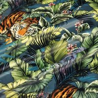 Polsterstoff Samt-Digitaldruck Bengal Tiger Twilight