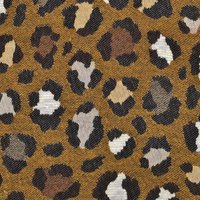 Dekostoff Jacquard Leopard Cougar Erdnuss