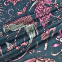 Dekostoff Samt-Digitaldruck Audubon Velvet Pink
