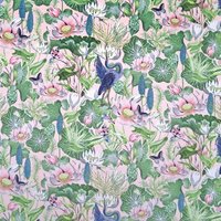 Dekostoff Samt-Digitaldruck Sapphire Garden Velvet Sapphire