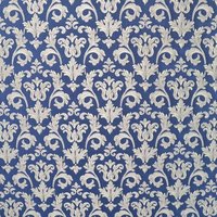 Dekostoff Satin Jacquard Versalles Blau