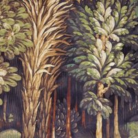 Polsterstoff Samt-Digitaldruck Forbidden Forest Ebony