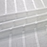 Gardinenstoff Streifen halbtransparent Aalst Streep Taupe