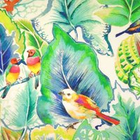 Dekostoff Panama Lovebirds Spring