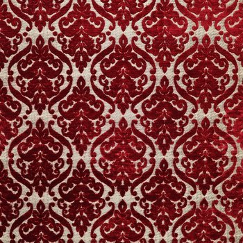 Polsterstoff Chenille Jacquard Malory Rot