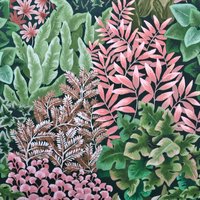 Polsterstoff Samt-Digitaldruck Garden Wall Coral