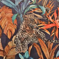 Polsterstoff Samt-Digitaldruck Leopard Jungle