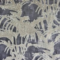 Polsterstoff Samt Jacquard Tropicale Charcoal