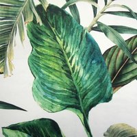 Polsterstoff Samt-Digitaldruck Rainforest Off White