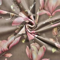 Polsterstoff Samt-Digitaldruck Magnolia Taupe