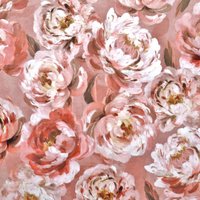 Polsterstoff Samt-Digitaldruck Romantic Peony Rosa